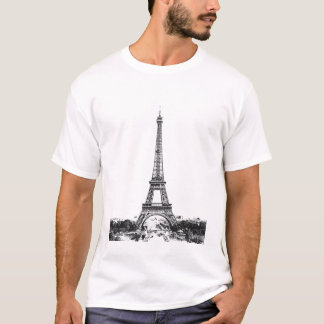 Camiseta Torre Eiffel preto e branco