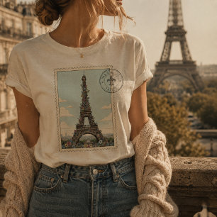 Camiseta Torre Eiffel Vintage