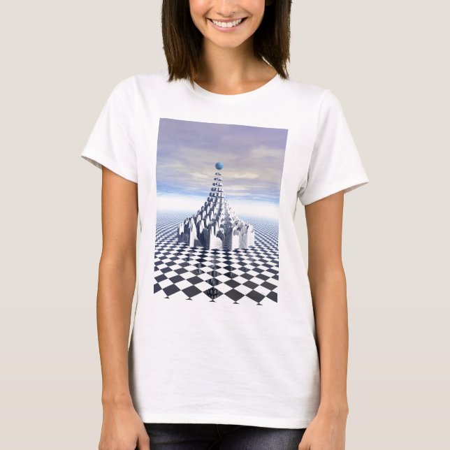 Camiseta Torre Fractal Surreal (Frente)