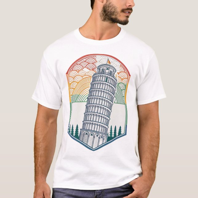 Camiseta Torre inclinada de Pisa (Frente)
