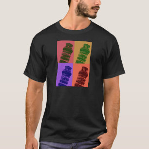 Camiseta Torre inclinada de Pisa Pop Art