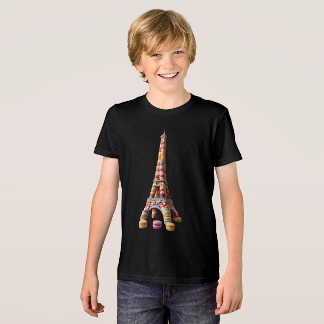 Camiseta Torre Macaron Eiffel (Frente Completa)