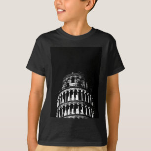 Camiseta Torre Preta e Branca de Pisa Itália