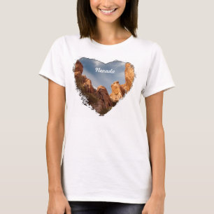 Camiseta Torres da rocha vermelha; Lembrança de Nevada