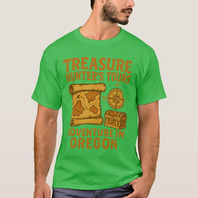 CAMISETA TORRES DE CAÇA DE TESOURO DO COPPERPOT DE CHESTER  (Frente)