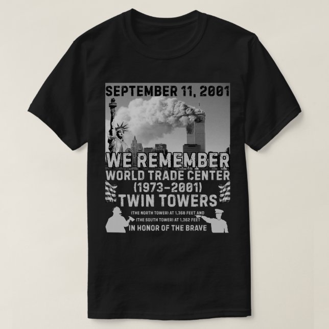 Camiseta Torres Gêmeas 9/11 (Frente do Design)