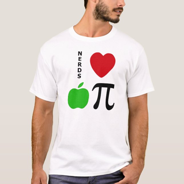Camiseta Torta de Apple do amor dos nerd (Frente)