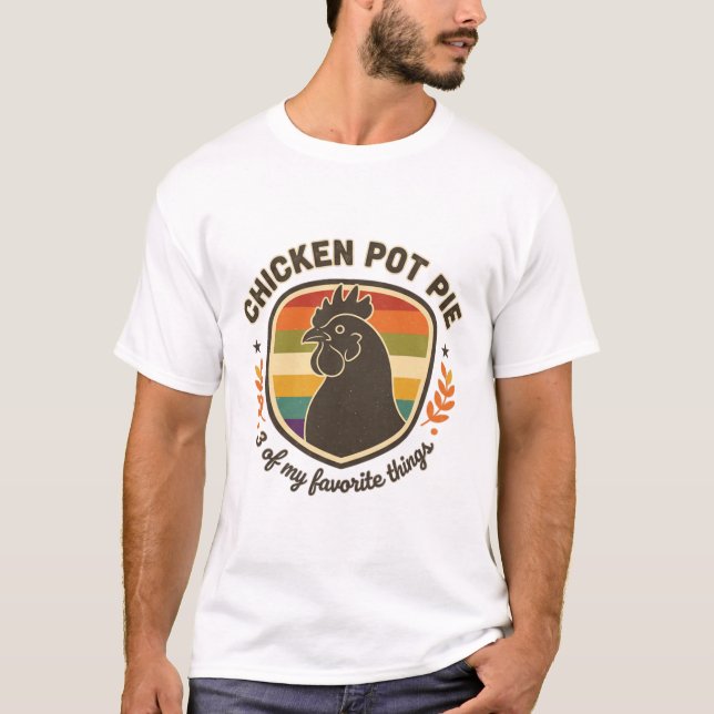 Camiseta Torta De Frango 3 De Minhas Coisas Favoritas  (Frente)