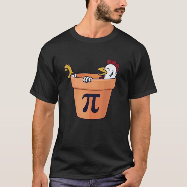 Camiseta Torta De Frango Engraçada Matemática Pi Nerd (Frente)