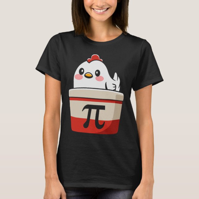 Camiseta Torta De Frango Engraçado Amante Da Matemática Pi  (Frente)