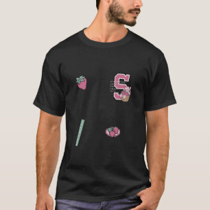 Camiseta Torta de Morango Berry Sweet S Patch Com Gato 