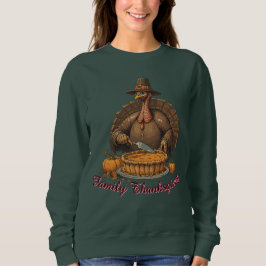 Camiseta Torta de Peru de Ação de Graças em Família
