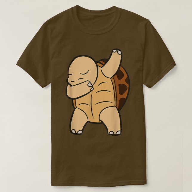 Camiseta Tortoise Dabbing Cute Sulcata Tortoise (Frente do Design)
