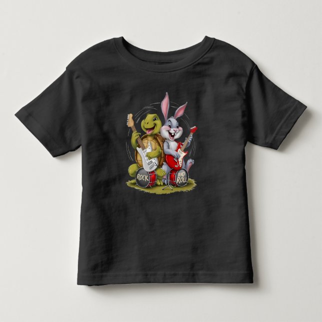 Camiseta Tortoise e Hare Rock and Roll (Frente)