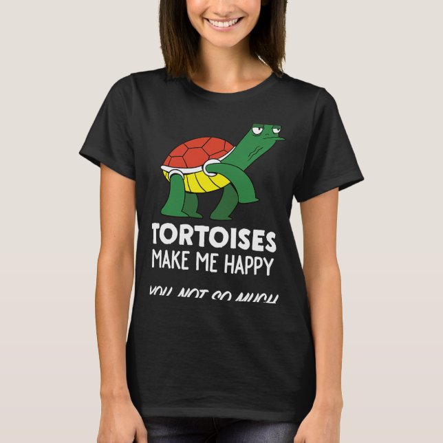 Camiseta Tortoise Tortoises Me Faz Feliz (Frente)