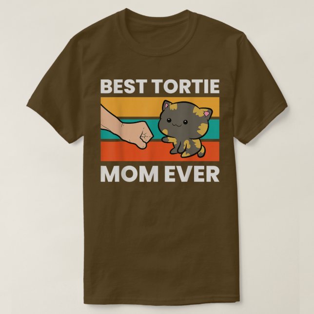 Camiseta TortoisInferno Cat Mãe Melhor Torta Mãe (Frente do Design)