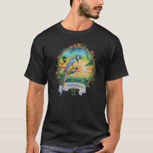 Camiseta Tortola Bvi Vintage Vacinação Tropical de Papagaio