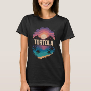 Camiseta Tortola, Ilhas Virgens Britânicas Pôr do Sol e Pra