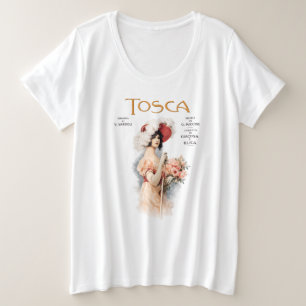 Camiseta Tosca Ópera Vintage - Design de Cartaz de Ópera de