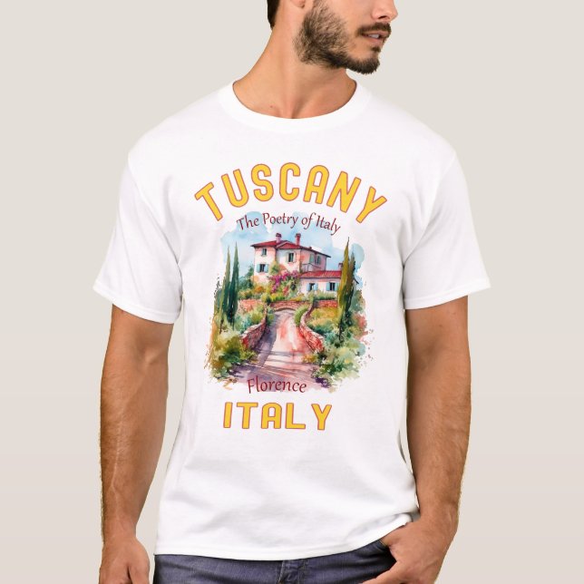 Camiseta Toscana, A Poesia da Itália (Frente)