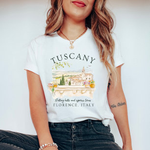 Camiseta Toscana Florence Itália - Cypress Trees