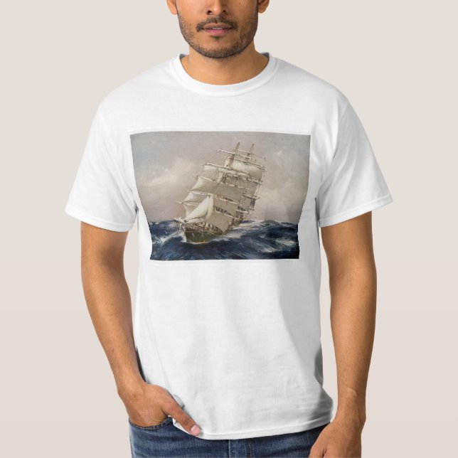 Camiseta Tosquiadeira britânica Thermopylae do chá (Frente)
