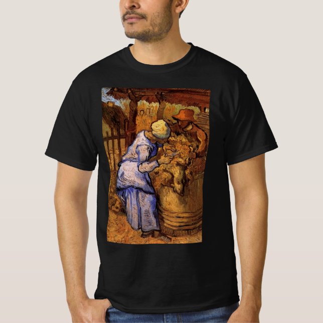 Camiseta Tosquiadores de ovelhas (após Millet) por Vincent  (Frente)