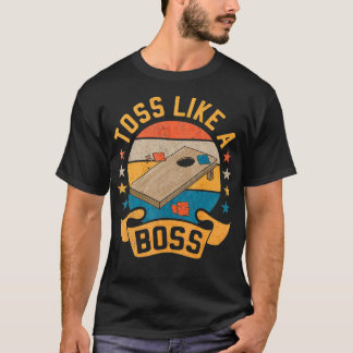 Camiseta Tosse como um campeão da Cornhole Bag Bag Toss d