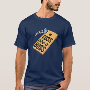 Camiseta Tosse Como Um Chefe, Torneio Engraçado De Cornhole