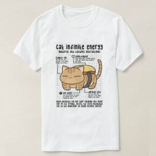 Camiseta Tostro de Manteiga de Energia Infinita de Gato