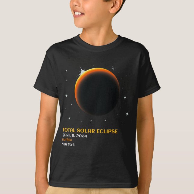 Camiseta Total América 04 08 24 Eclipse Solar Total 2024 (Frente)