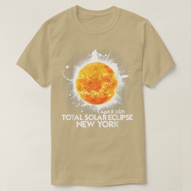 Camiseta Total da América Solar Eclipse em Nova Iorque 2024 (Frente do Design)