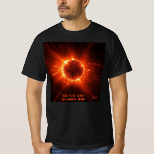 Camiseta Total de Eclipes Solares Adicionar Qualquer Texto