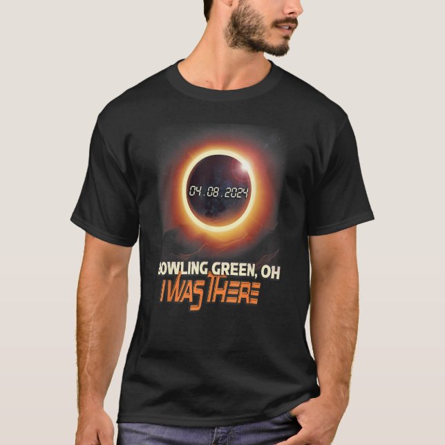 Camiseta Total de Eclipes Solares Boliches Verde Ohio OH (Frente)