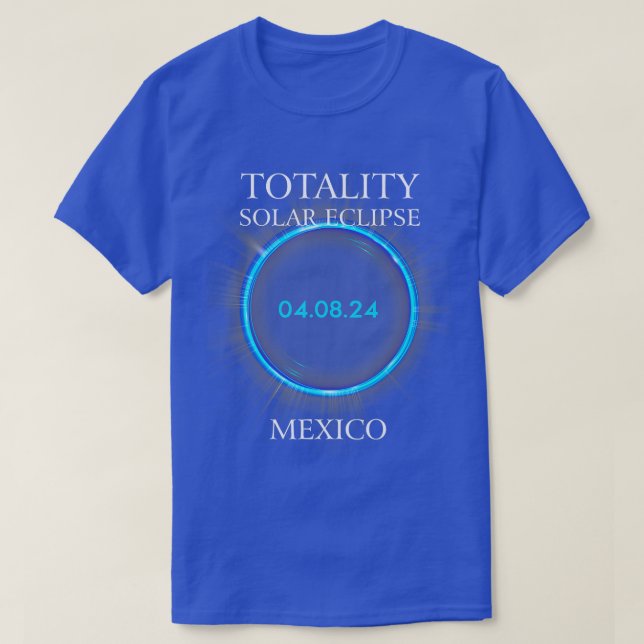Camiseta Total de Eclipse Solar 2024 México 040824 Astronom (Frente do Design)