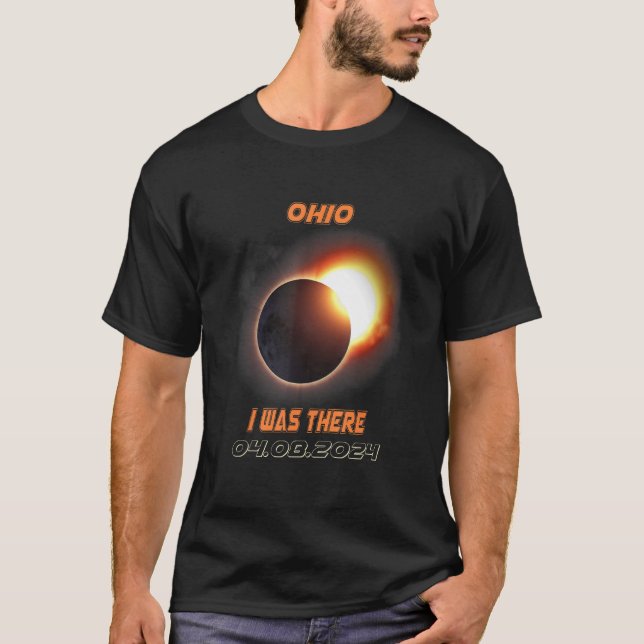 Camiseta Total de Eclipse Solar 2024 Ohio (Frente)