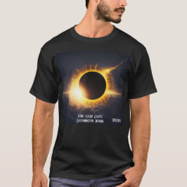 Camiseta Total de Eclipse Solar Adicionar qualquer Texto e 