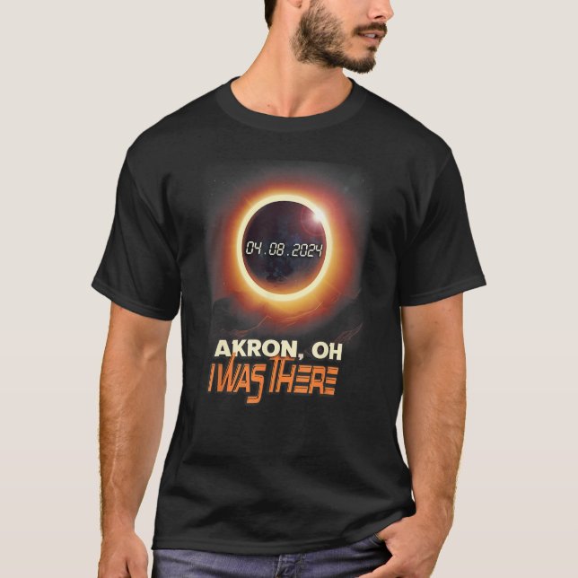 Camiseta Total de Eclipse Solar Akron Ohio OH (Frente)