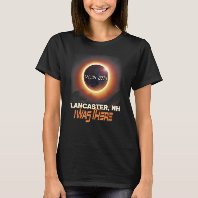 Camiseta Total de Eclipse Solar Lancaster New Hampshire NH (Frente)