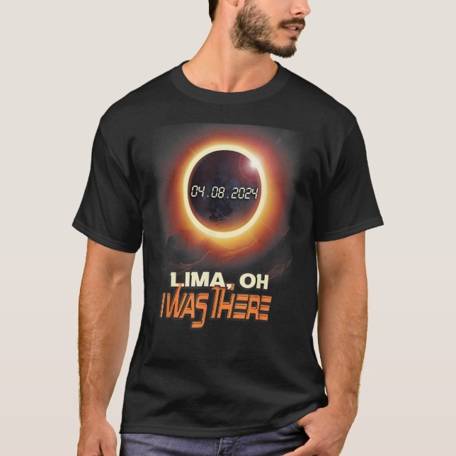 Camiseta Total de Eclipse Solar Lima Ohio OH (Frente)