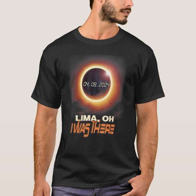 Camiseta Total de Eclipse Solar Lima Ohio OH (Frente)
