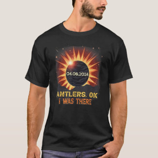 Camiseta Total de Eclipse Solar Retrorando Antlers Oklahoma