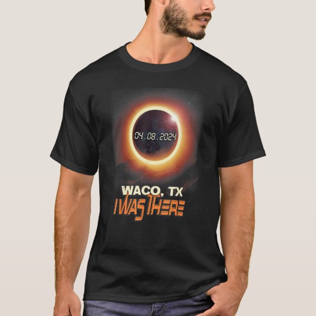 Camiseta Total de Eclipse Solar Waco Texas TX (Frente)