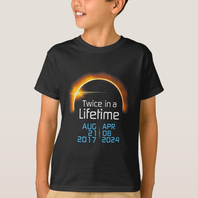 Camiseta Total Eclipse Solar 2024 2017 Totalidade Duas Veze (Frente)