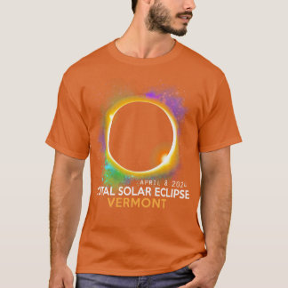 Camiseta Total Eclipse Solar 2024 Totalidade 040824 Vermont