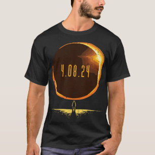Camiseta Total Eclipse Solar 2024 Totalidade abril 8 Homens