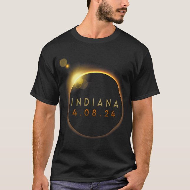 Camiseta Total Eclipse Solar 2024 Totality Indiana (Frente)