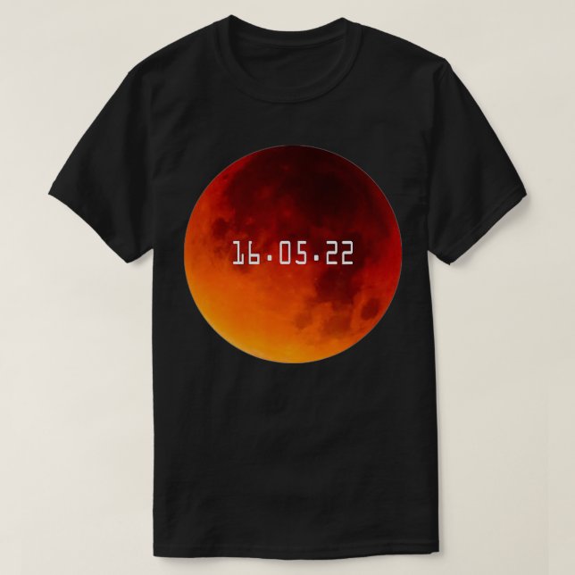 Camiseta Total Lunar Eclipse May 16 2022 Blood Moon Mens Bo (Frente do Design)