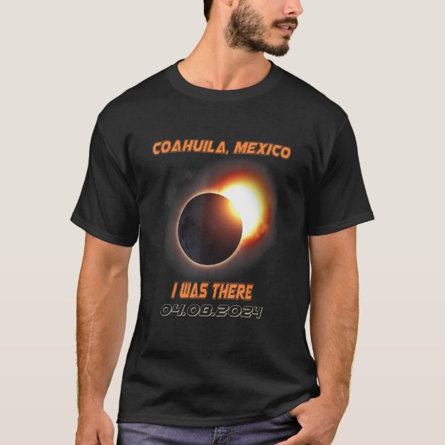 Camiseta Total Solar Eclipse 2024 Coahuila Mexico (Frente)