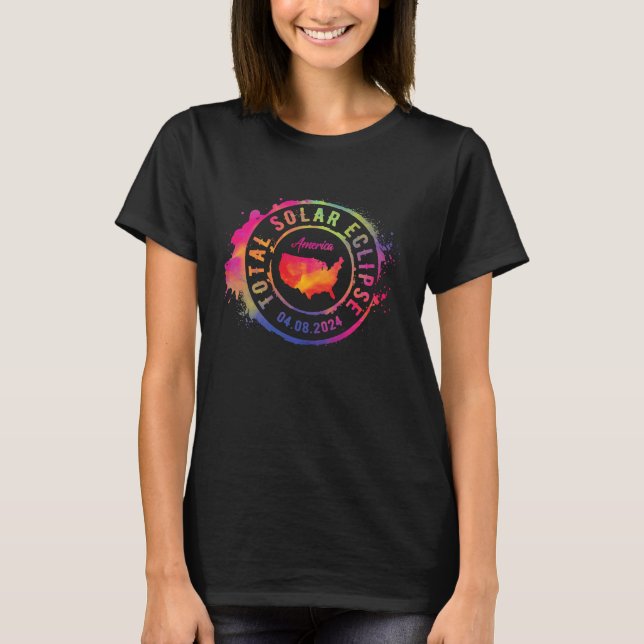 Camiseta Total Solar Eclipse 2024 EUA Totality Colo (Frente)